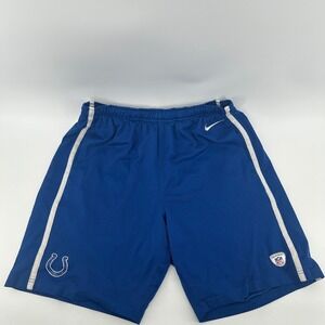 Nike Indianapolis‎ Colts NFL Training Shorts Blue Mesh Football Mens Size L